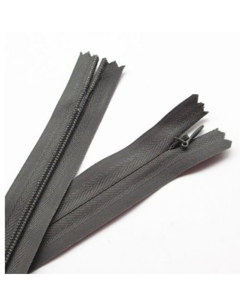 Create  Invisible Close end zipper 45 cm grey - 2 pcs