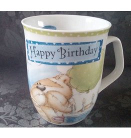 merkloos Mug happy birthday 2 pieces