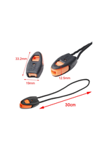 Create  Zipper puller whistle orange black 2 pcs