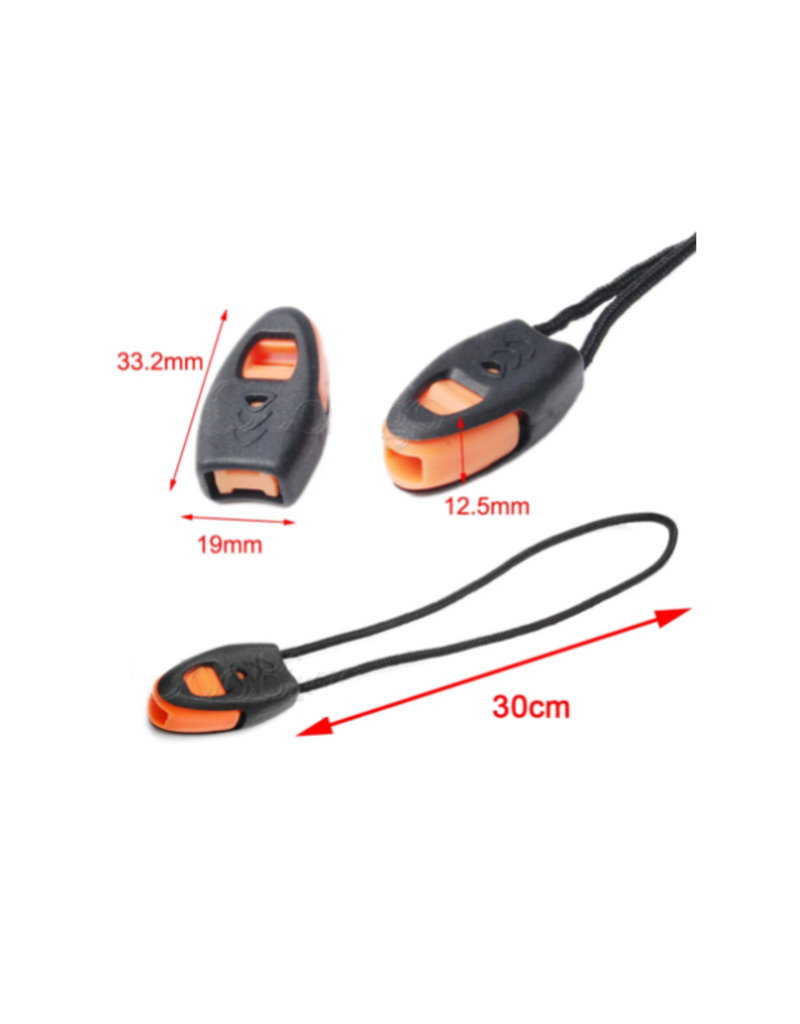 Create  Zipper puller whistle orange black 2 pcs