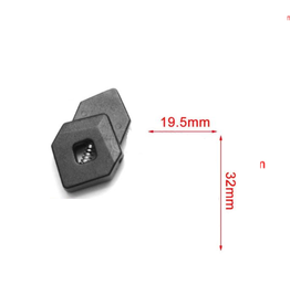 Allesvoordeliger Cord lock tartan - black - 32 x 19,5 mm - 2 stuks