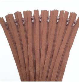 Create  Close end zipper brown - 15 cm - 2 pcs