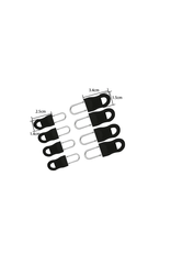 Create  Zipper puller kunststof metaal - 8 stuks