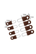 Create  Zipper puller plastic metal  8 pcs