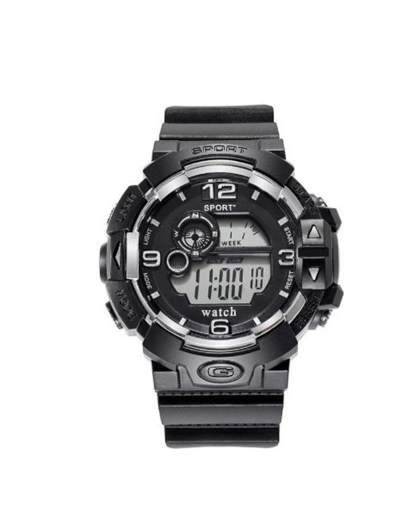 Allesvoordeliger Waterproof sport-militair watch black  (AL 4)