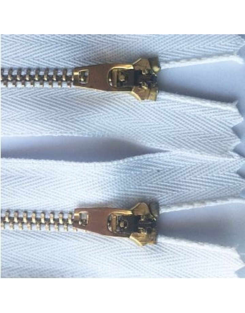 Create  Jeans zipper  white 11 cm (AE 9)