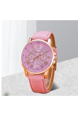 Geneva ladies  quart watch   pink (HC 12)