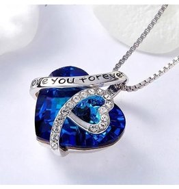 merkloos Necklace with pendant love you forever