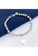 merkloos Armband silver heart ab007