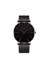 Geneva quartz horloge Black and red HQ 6