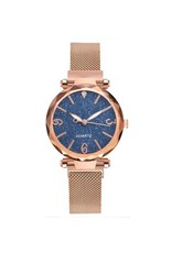 merkloos Dames quartz horloge Blue hart pink  HQ 13