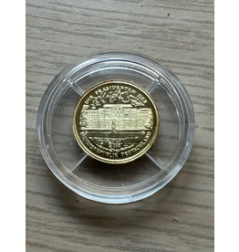 merkloos Germany. Gold medal 1999 - Johannes Rau - 1,55g (.585)