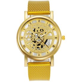 merkloos skeleton quart watch  gold a5