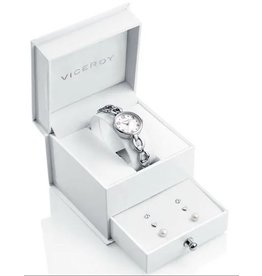 Viceroy children's watch set with 3 pairs of silver earrings
