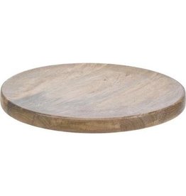 merkloos Serveerplateau hout 30 cm rond - borrelplank