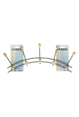 Mack coat rack metal/wood - gray - 41 X 19 X 8 cm.