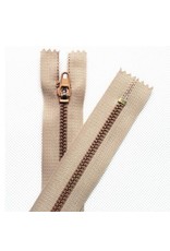 Create  Nylon hars rits 17,5- 18cm beige