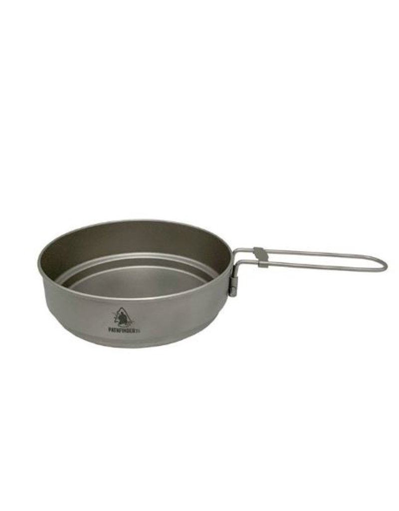 Pathfinder Outdoor gear Pathfinder foldable stainless steel skillet and lid