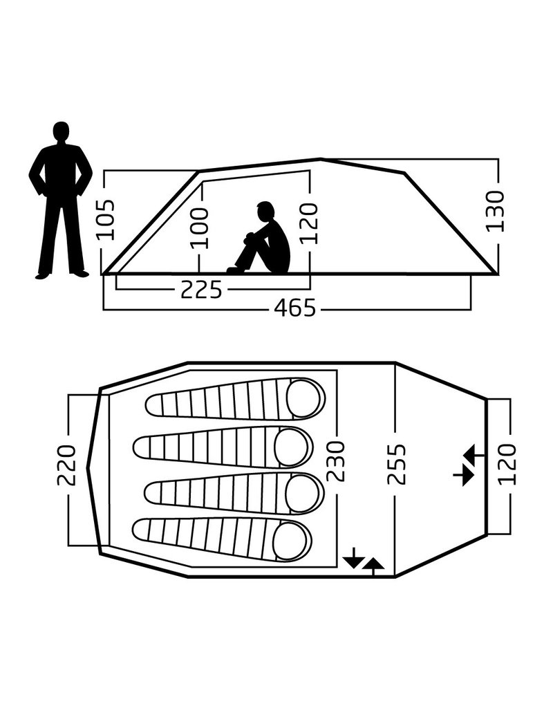 Nordisk Nordisk tent Oppland 4 PU  - 4 persoons tent