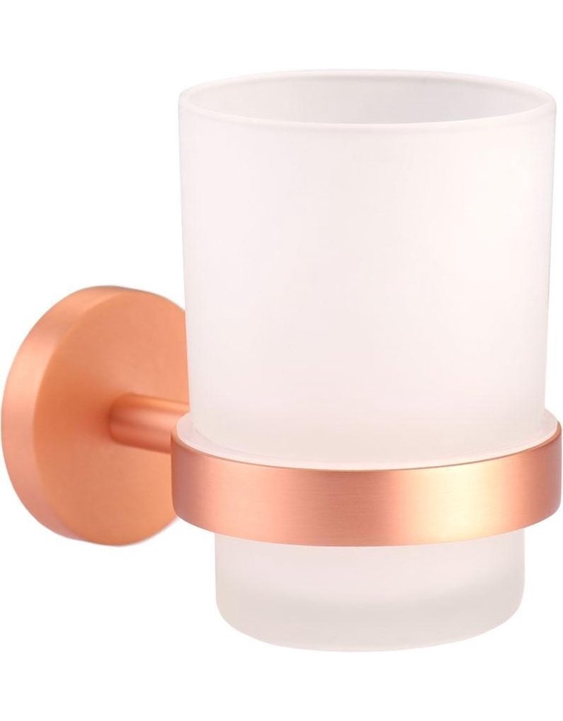 Diamond line rondo cup holder copper