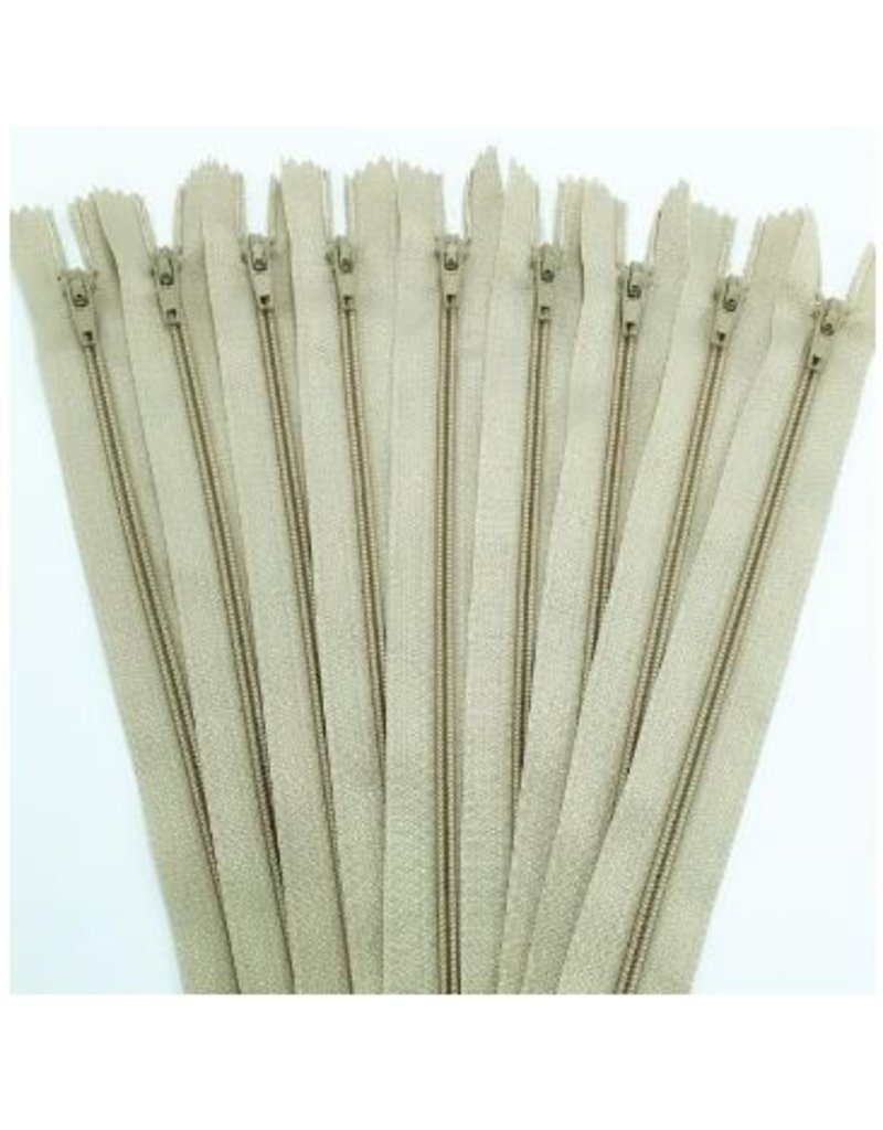 Create  Close end rits 25 cm - 2 stuks beige