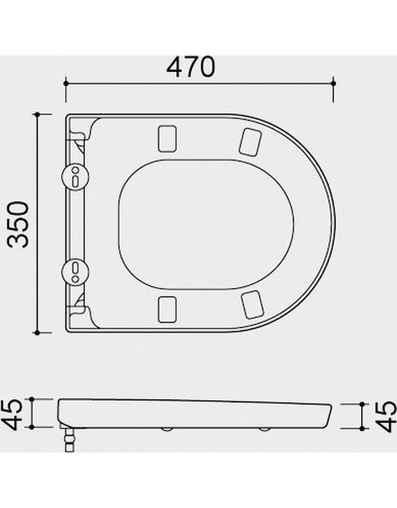 Wiesbaden toilet seat metro soft close white