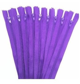 Create  Close end zipper 25 cm 2 pcs dark purple