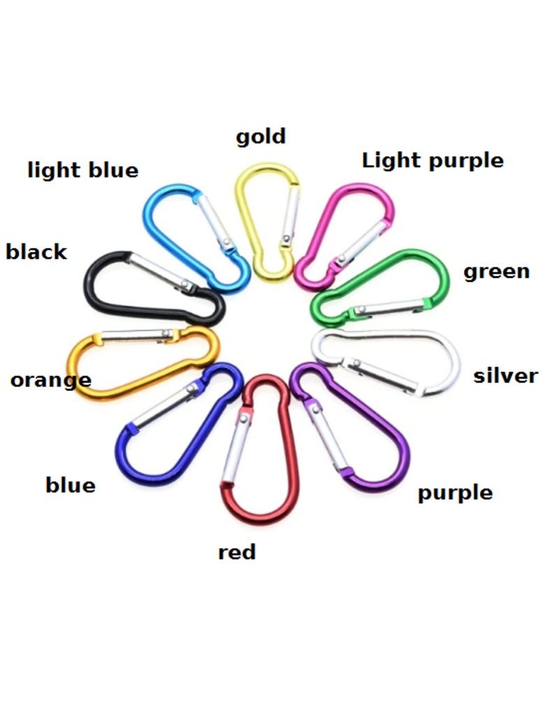 Allesvoordeliger Carabiners colored alloy silver (3 pcs)