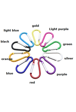 Allesvoordeliger Carabiners colored alloy light purple (3 pcs)