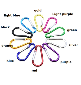 Allesvoordeliger Carabiners colored alloy gold (3 pcs)