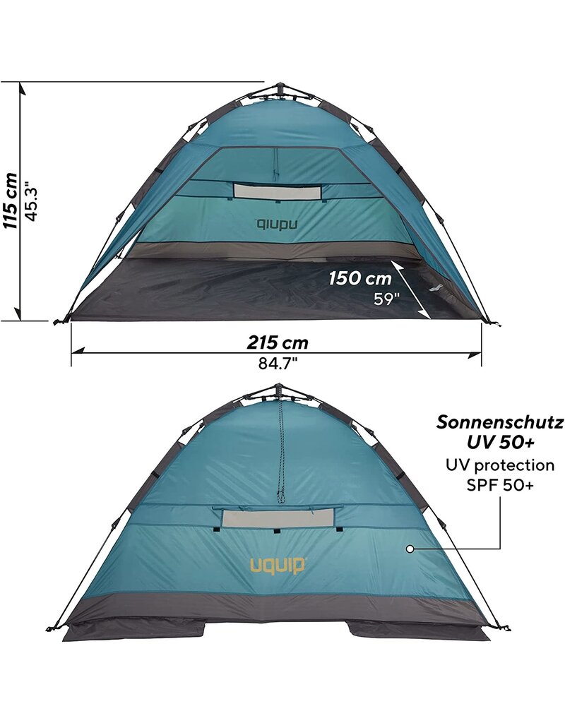 Uquip Uquip buzzy beach tent petrol - 2 to 3 persons
