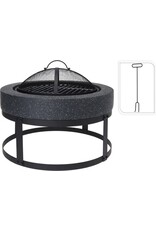 Progarden fire bowl round black