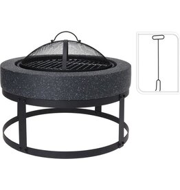 Progarden fire bowl round black