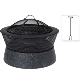 Progarden fire bowl round black large