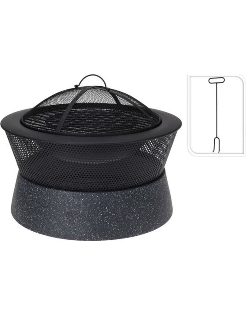 Progarden fire bowl round black   large