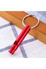 Camp4Charity Aloy whistle - emergency whistle - key ring  - red