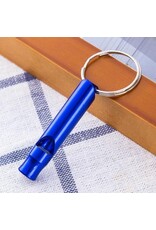 Children Aluminium fluitje - noodfluit - sleutelhanger  - blauw