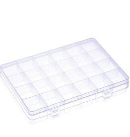 merkloos Storage box with 24 compartments - 19 x 13 x 1.8 cm