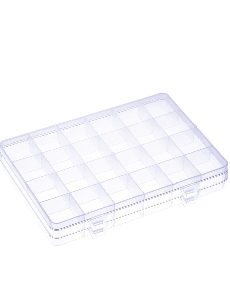 merkloos Storage box with 24 compartments - 19 x 13 x 1.8 cm