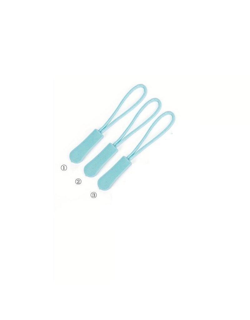 Create  Zipper puller turquoise 3 stuks (AF 6)