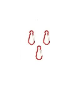 Allesvoordeliger Carabiners colored alloy red (3 pcs)