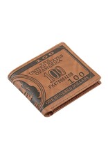 Create   Wallet 100 dollars - brown