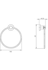 AWD interiors AWD Diamond Line Rondo  handdoekring - hangend - koper