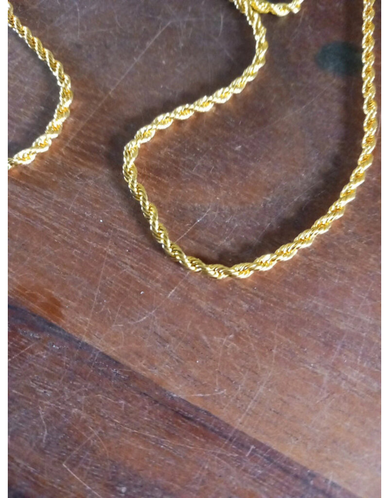 merkloos set bracelet and necklace 18 carat gold plated