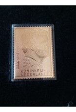 merkloos Postzegel Koning Willem Alexamder 2023 24K goud