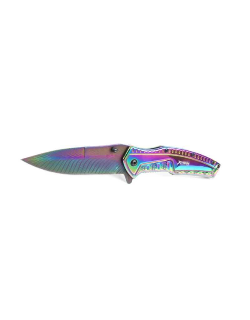 Xtreme X-treme pocket knife X-1905 rainbow flipper assist