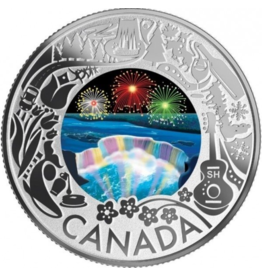 merkloos Canadian silver 3 dollar niagara falls