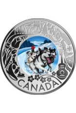 merkloos Canadian silver 3 dollar husky