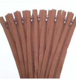 Create  Close end zipper brown - 2 pcs  - 30 cm