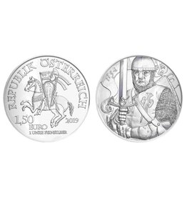 merkloos Austria 1.5 euro 2019 Leopold V silver